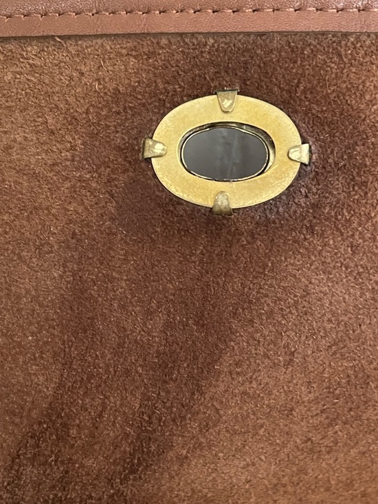 Vintage Coach Dinky Bag Brown Leather Crossbody Original Hang Tag - Picture 11 of 16